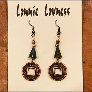 Brand New Handcrafted Silver Indigo Earrings